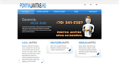 Desktop Screenshot of ponyvajavitas.hu